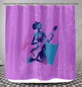 Fashionable Notes Bathroom Curtain - Beyond T-shirts